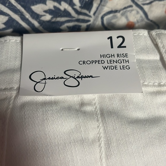 Jessica Simpson crop wide leg jean white - Picture 3 of 5